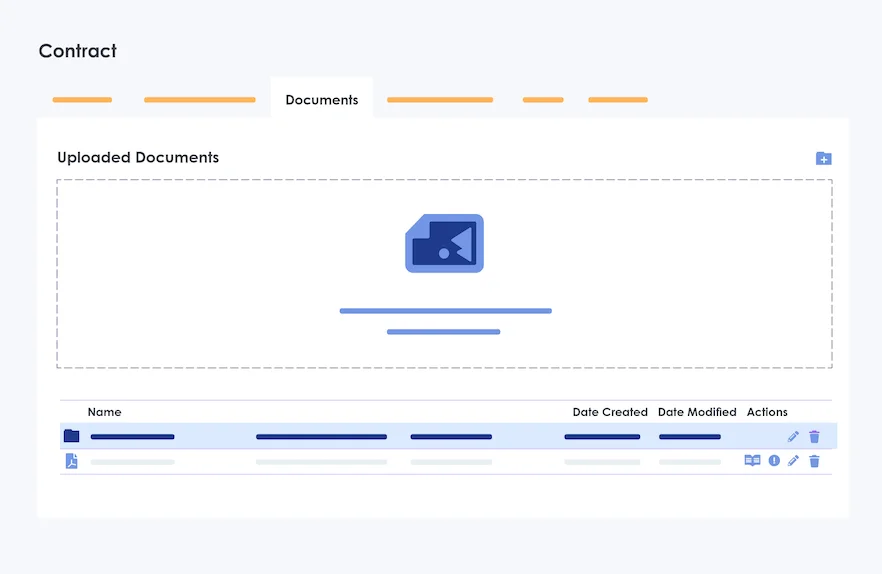 FARSITE product screenshot showing contract page features